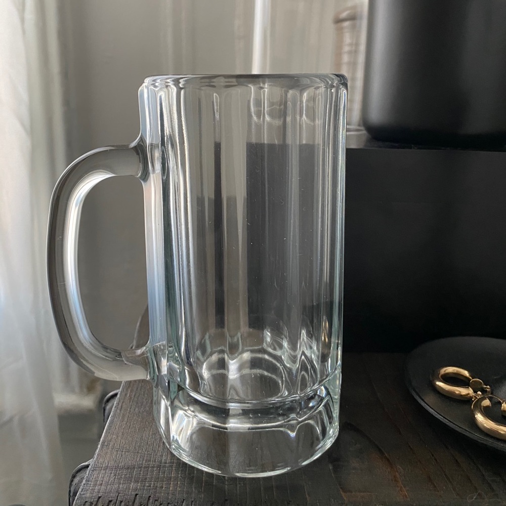 Thick glass beer cup